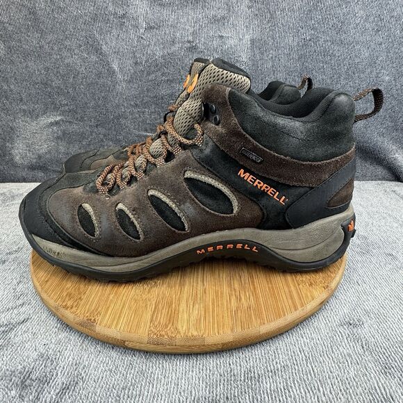 Merrell Men Reflex 2 Size 12 Boot Espresso Brown Hiking Workcore Outdoor Comfort - Picture 3 of 14